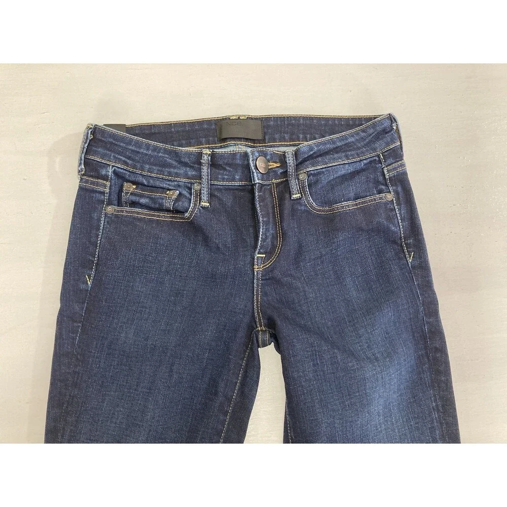 Vince Dylan Skinny Jeans Womens 25 Blue Low Rise Stretch Denim DV195-2096 USA